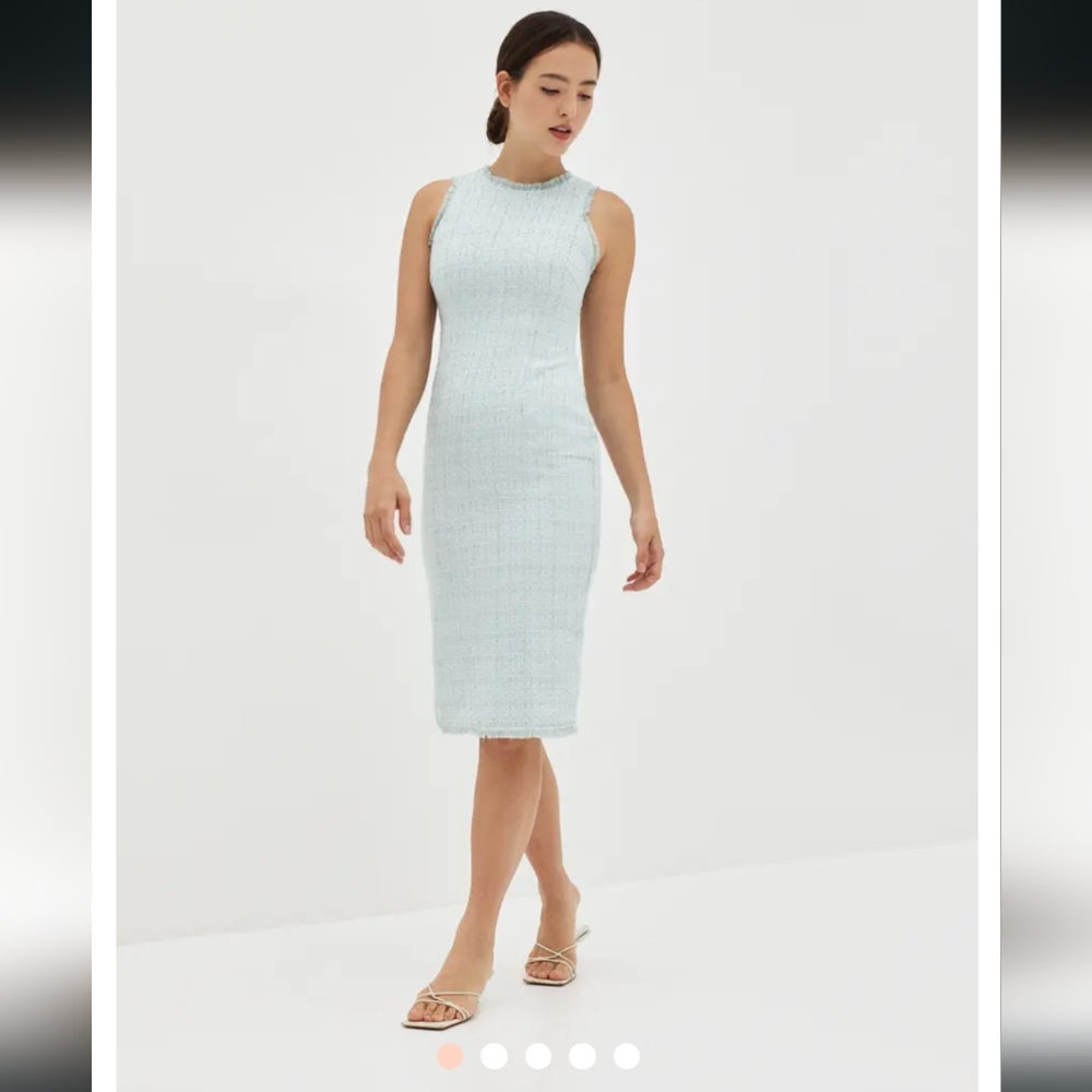 NEW Asten Tweed Bodycon Midi Dress